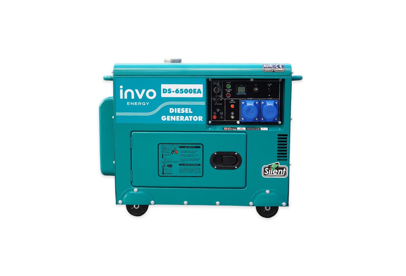 Дизельний генератор INVO DS-6500EA у кожусі, 6/6,5кВт, 230В